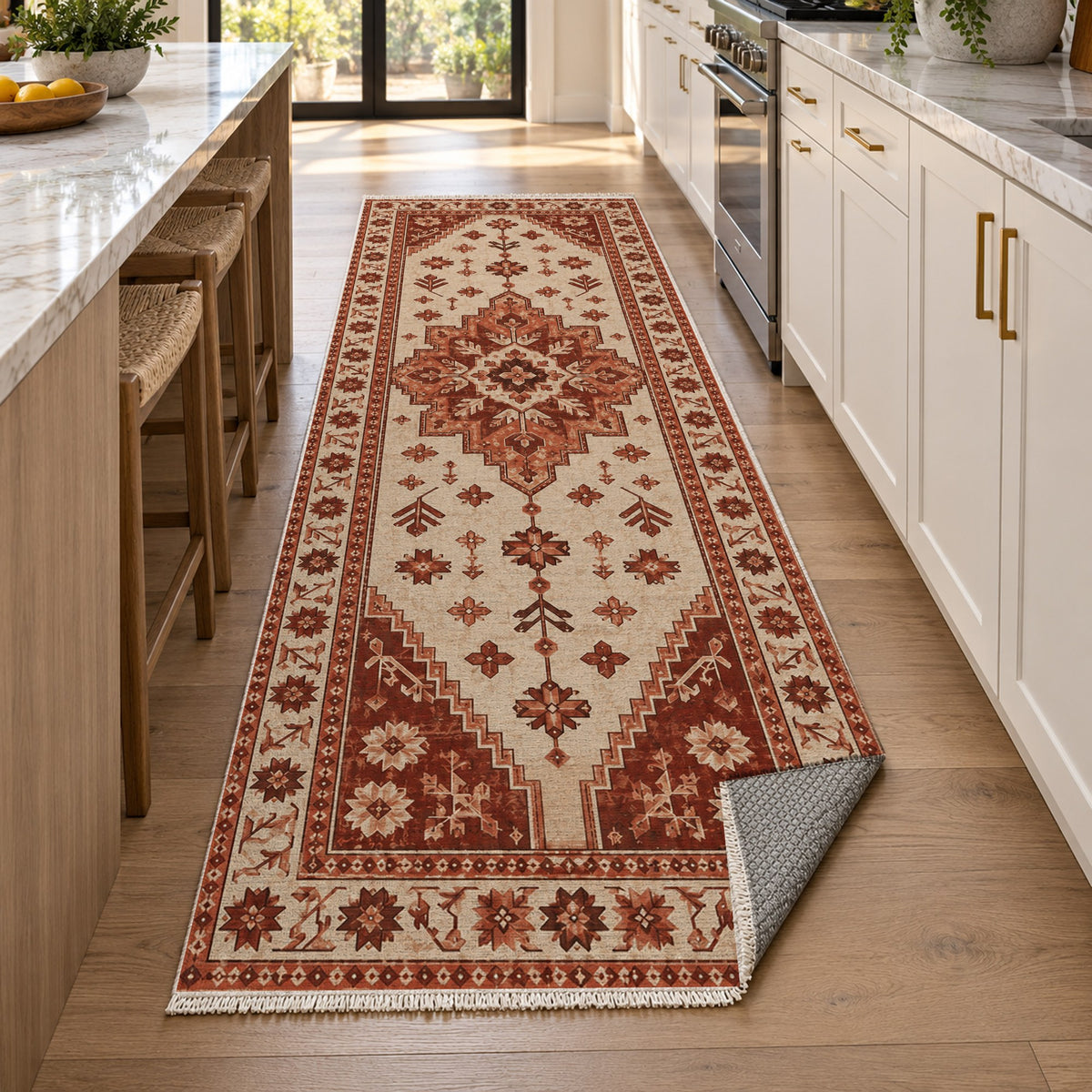 Anatolian Star Rust Sand Classic Washable Rug — new york kitchen runner