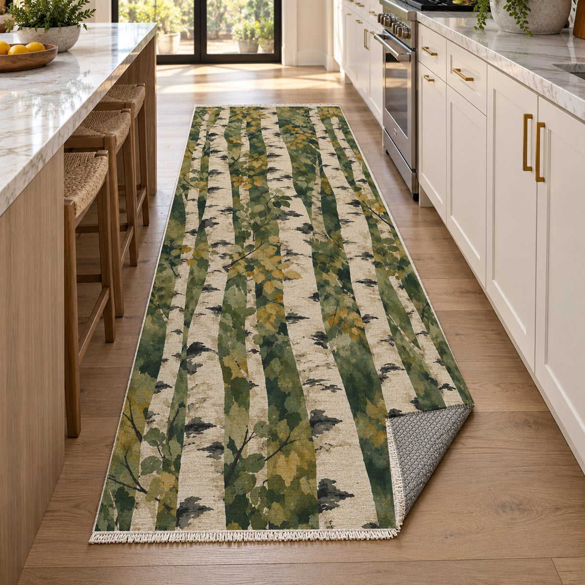 Birch Grove Floral Washable Rug — new york kitchen runner