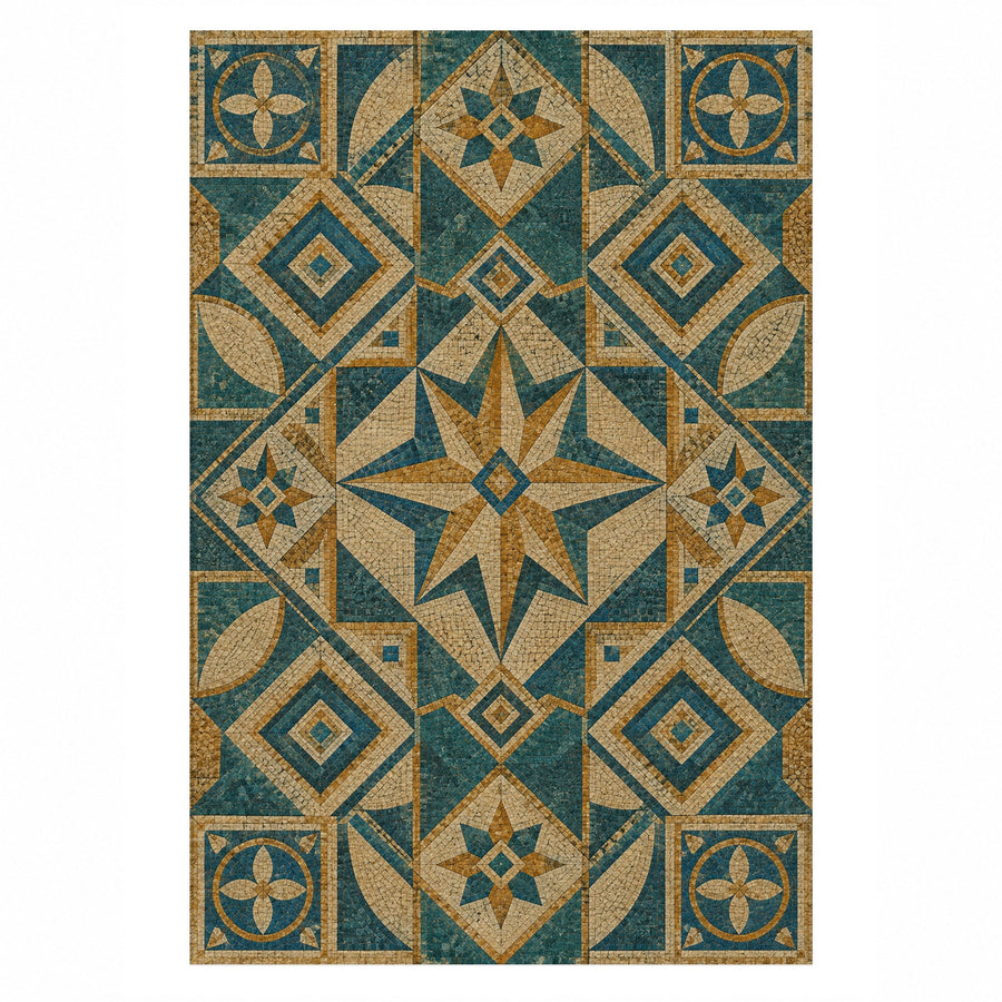 Byzantine Geometry Washable Rug