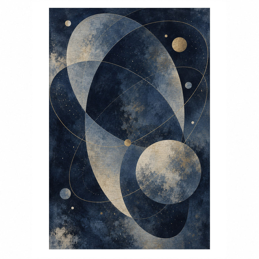 Celestial Orbits Washable Rug
