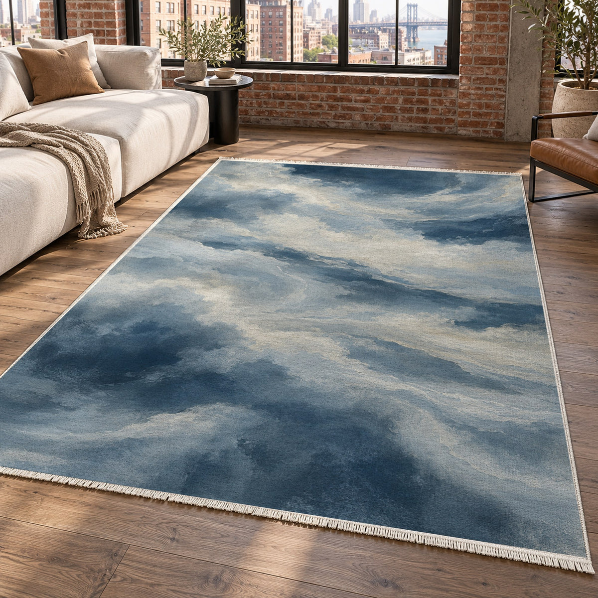Cloud Atlas Abstract Washable Rug — new york living