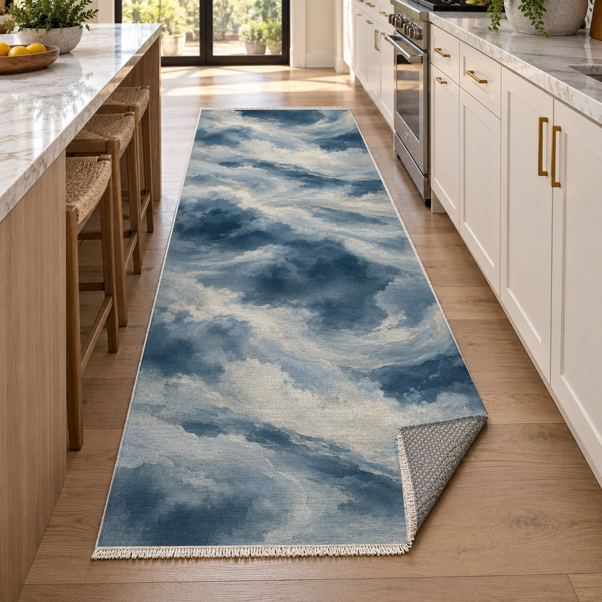 Cloud Atlas Abstract Washable Rug — new york kitchen runner