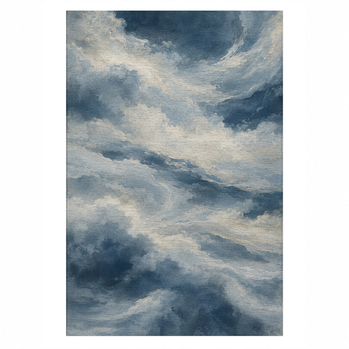 Cloud Atlas Abstract Washable Rug — top view