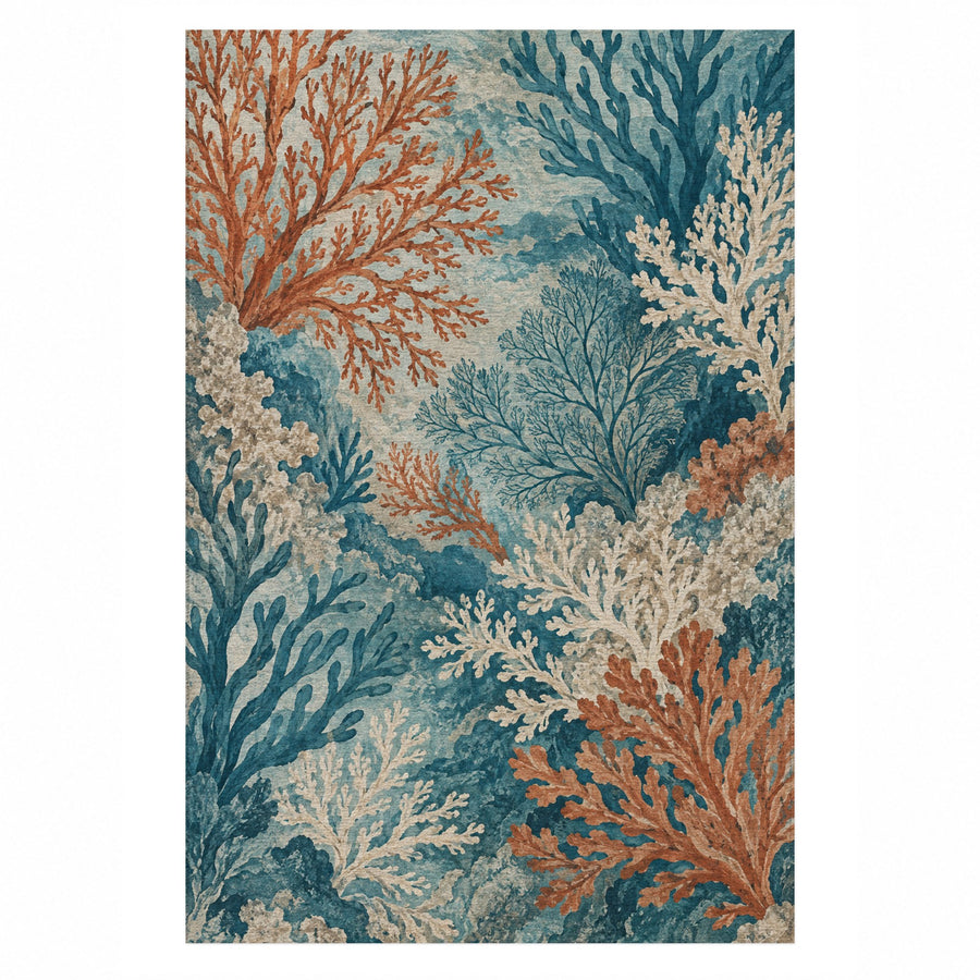 Coral Garden Washable Rug