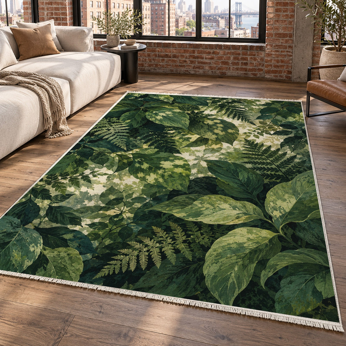 Dappled Canopy Floral Washable Rug — new york living