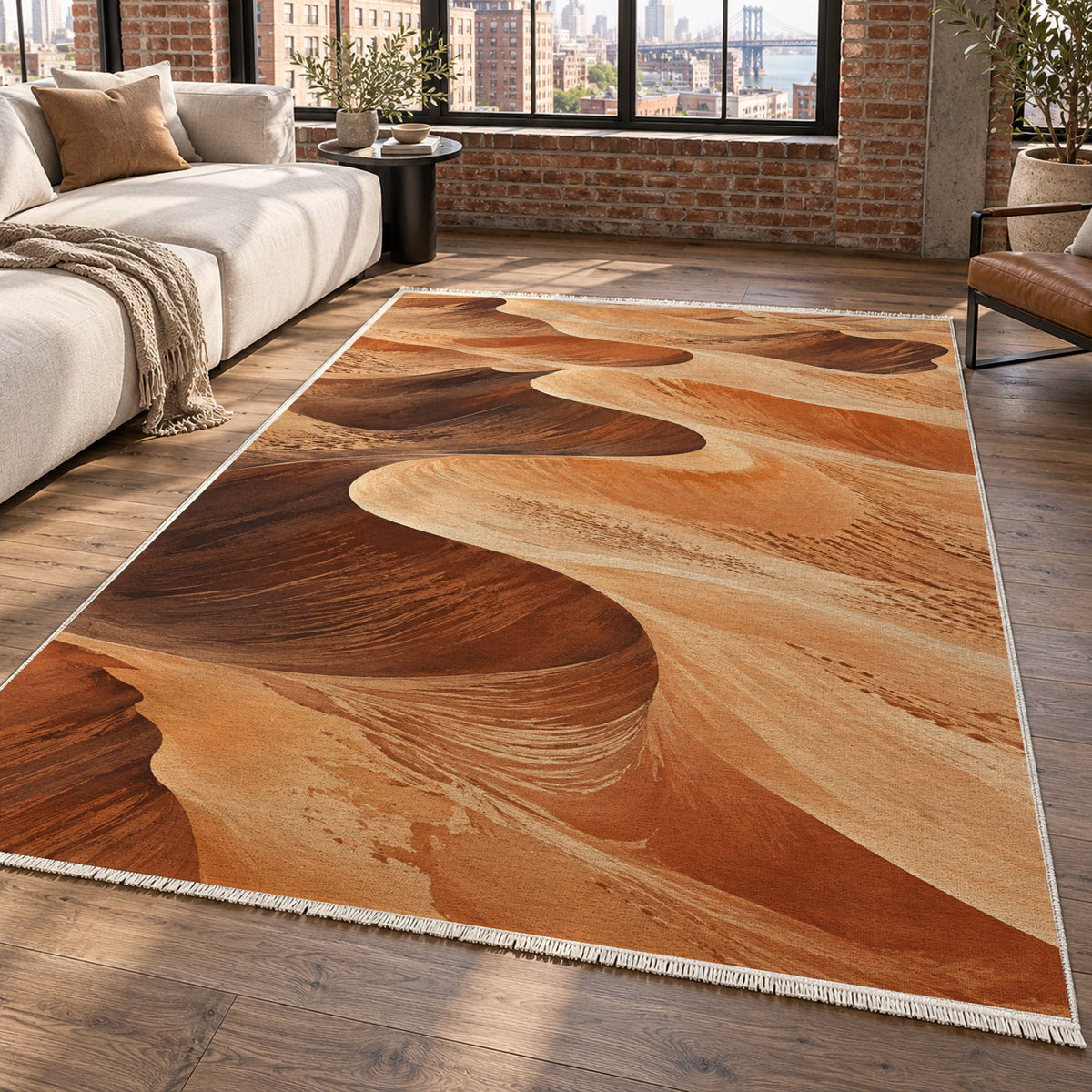 Desert Dunes II Modern Washable Rug — new york living