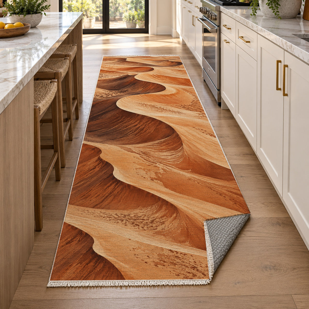 Desert Dunes II Modern Washable Rug — new york kitchen runner