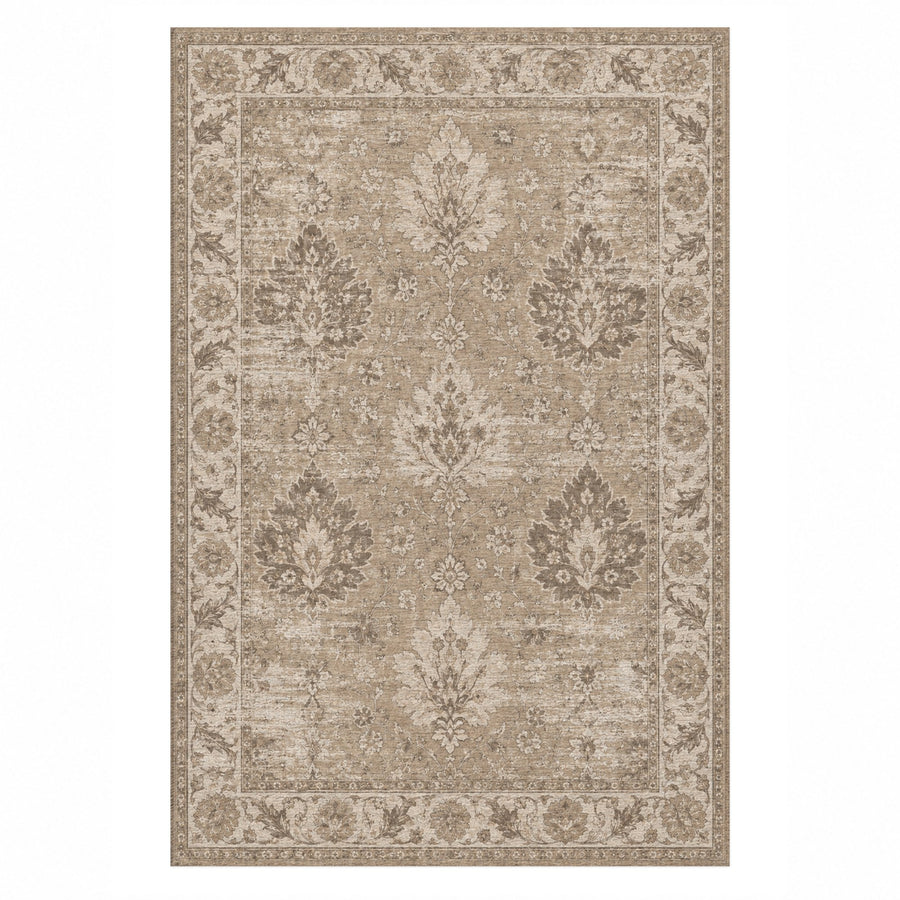 Erased Palmettes Washable Rug