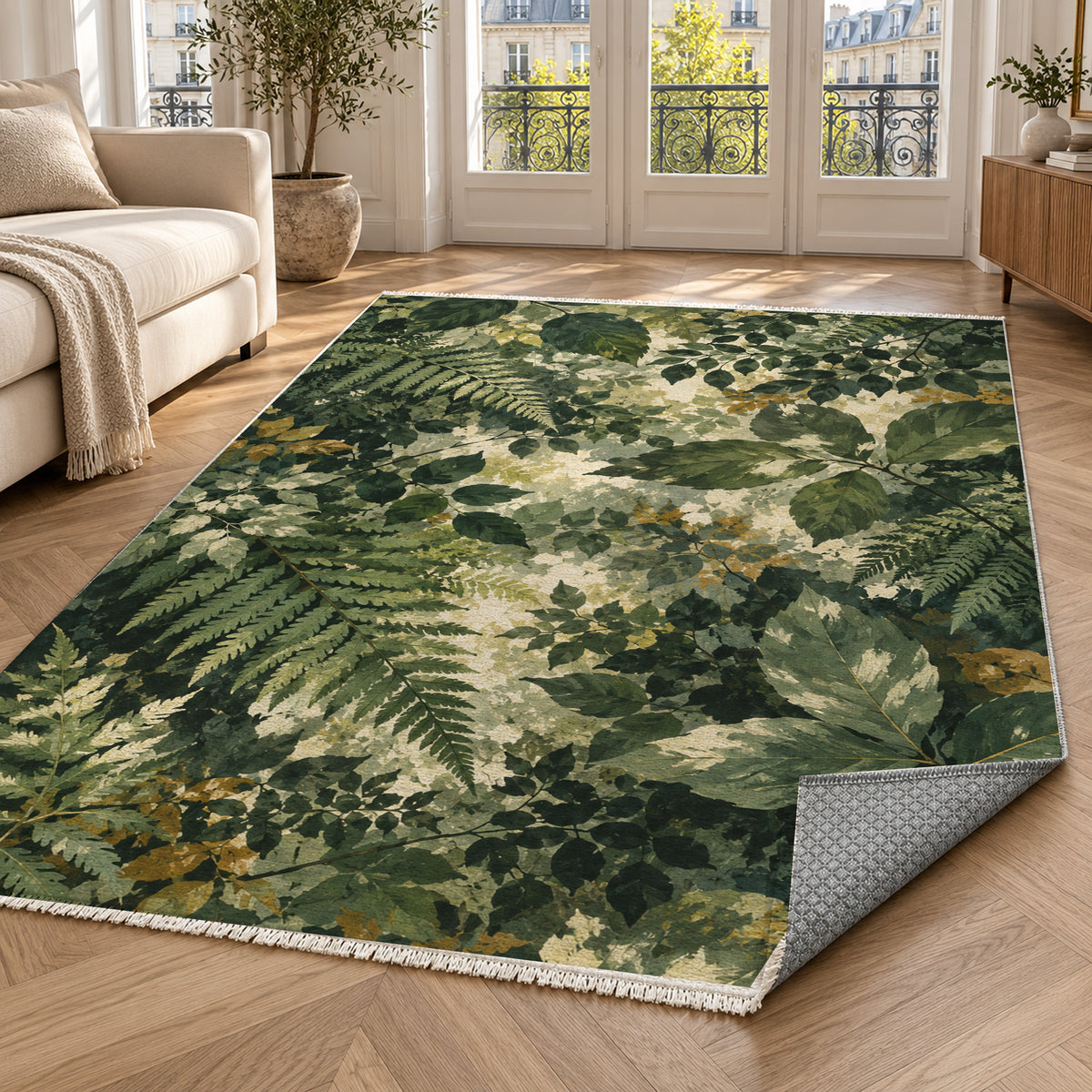 Forest Canopy Abstract Washable Rug — paris living