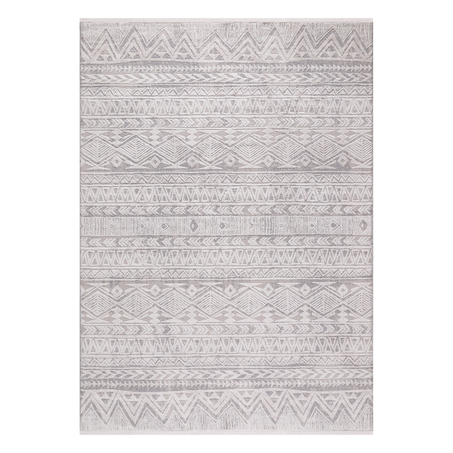 Meander Ivory Grey Geometric Vavien Rug