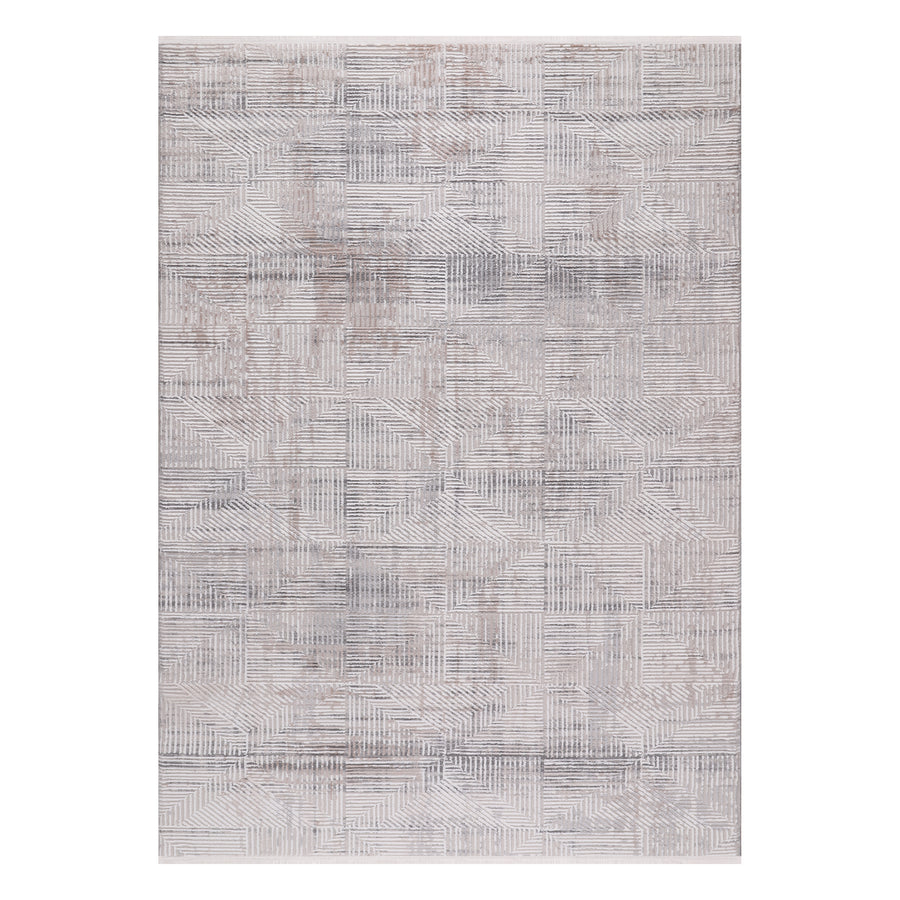Fresco Cream Grey Abstract Vavien Rug