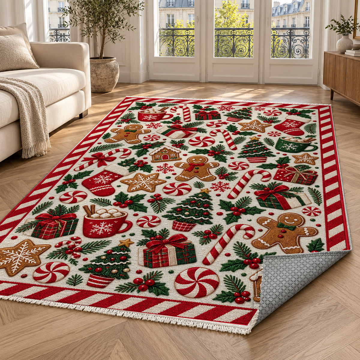 Gingerbread Ivory Washable Rug — paris living