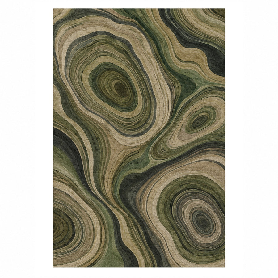 Growth Rings Washable Rug