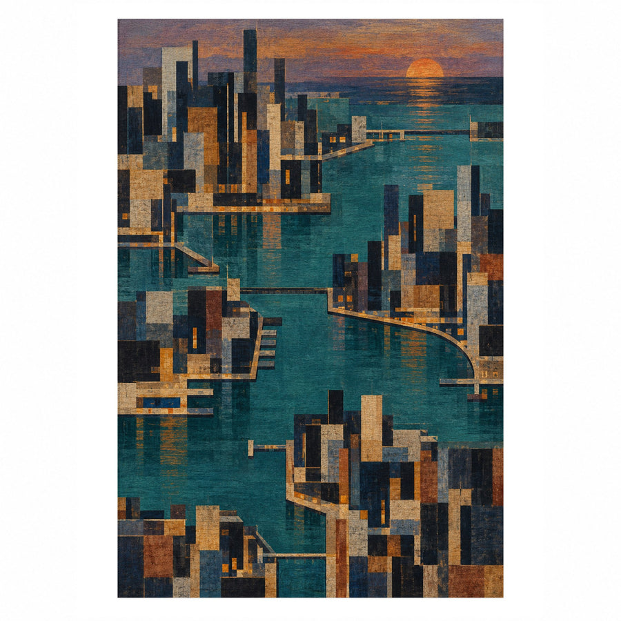 Harbour Blocks Washable Rug