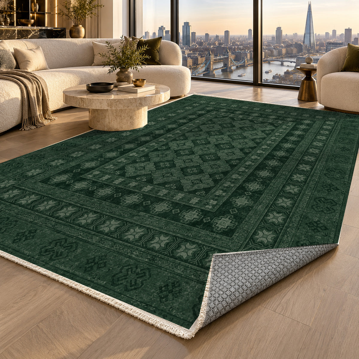 Kayseri Forest Classic Washable Rug — london luxury living