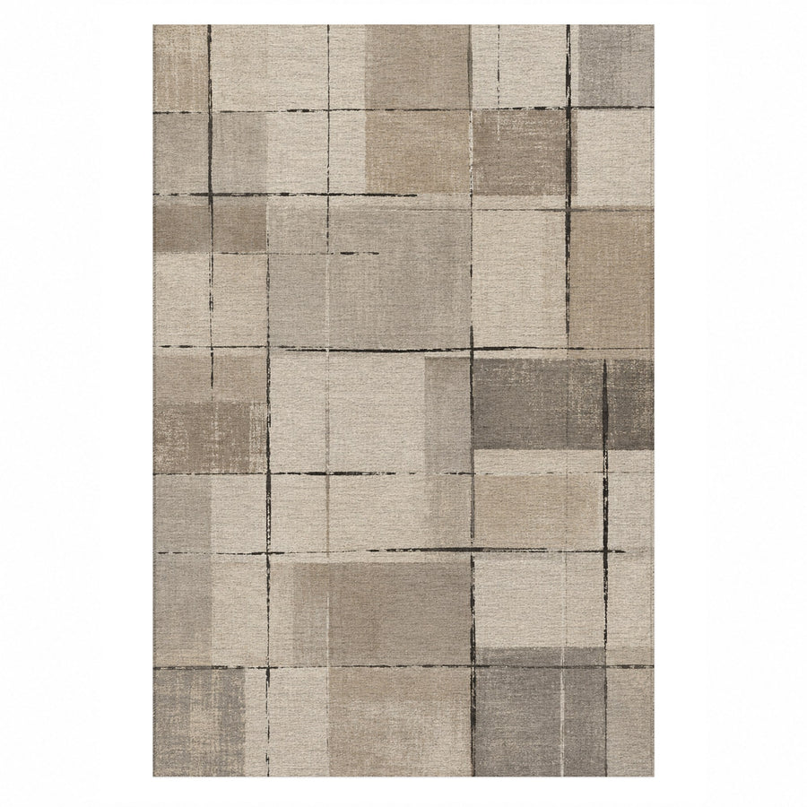 Linen Grid Washable Rug