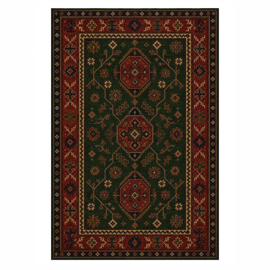 Mazar Forest Ethnic Washable Rug