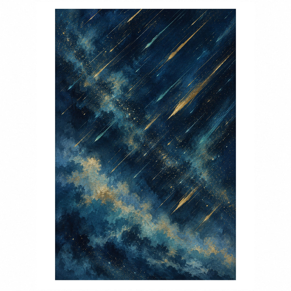 Meteor Trails Abstract Washable Rug — top view
