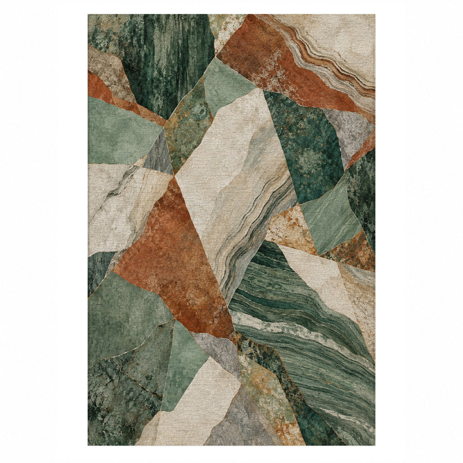 Mineral Fragments Washable Rug