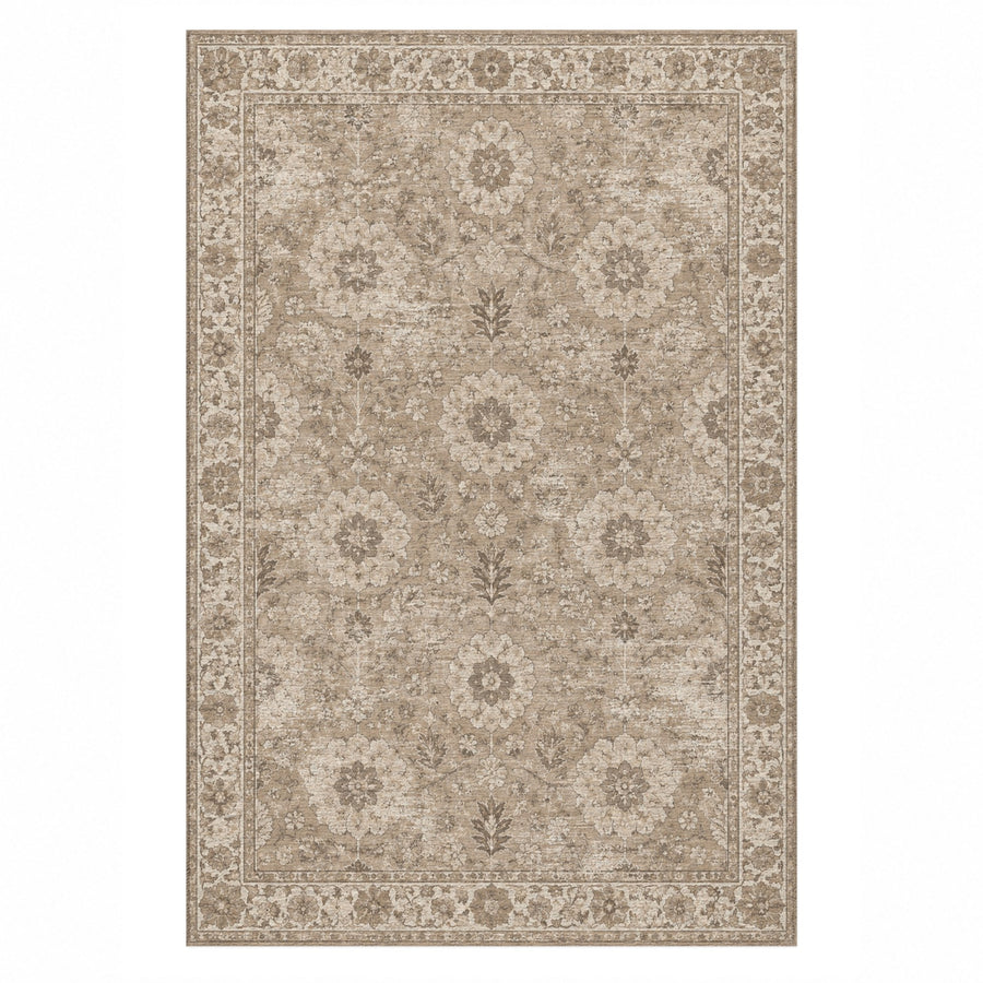 Misty Rosettes Washable Rug