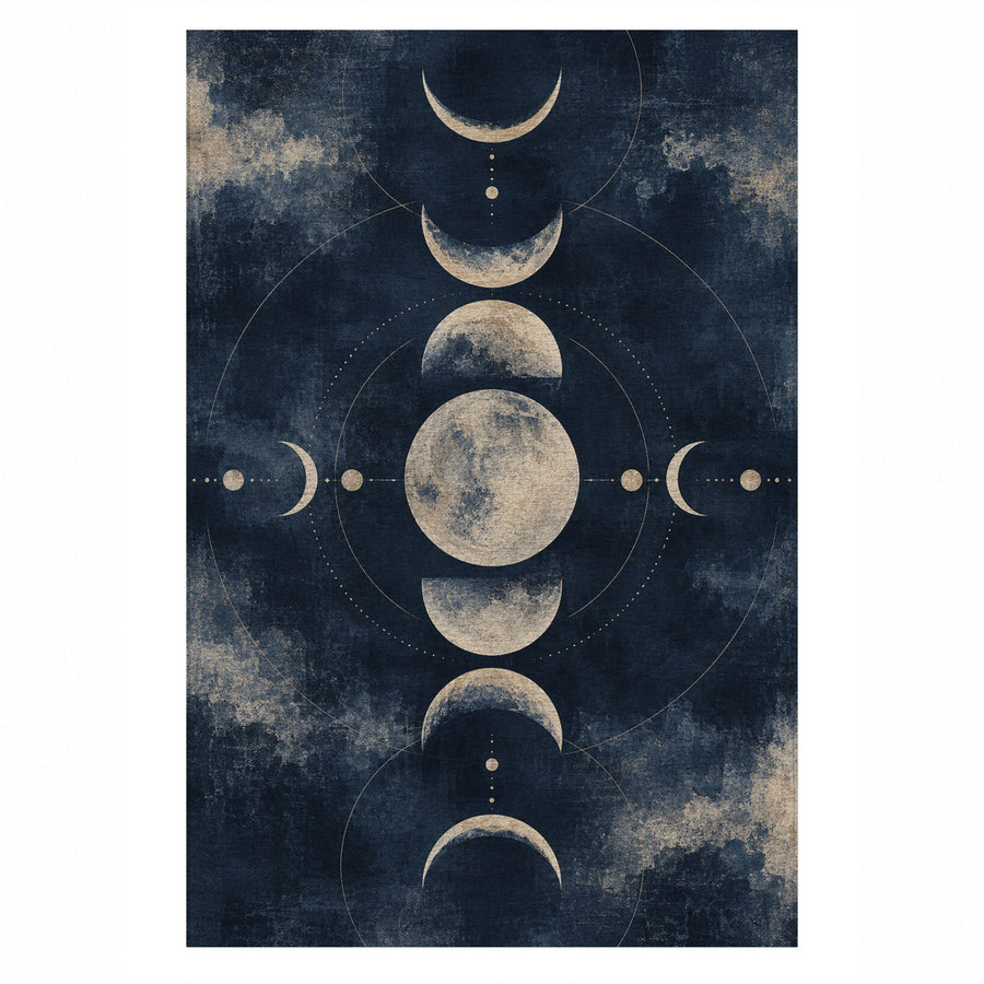 Moon Phases Washable Rug