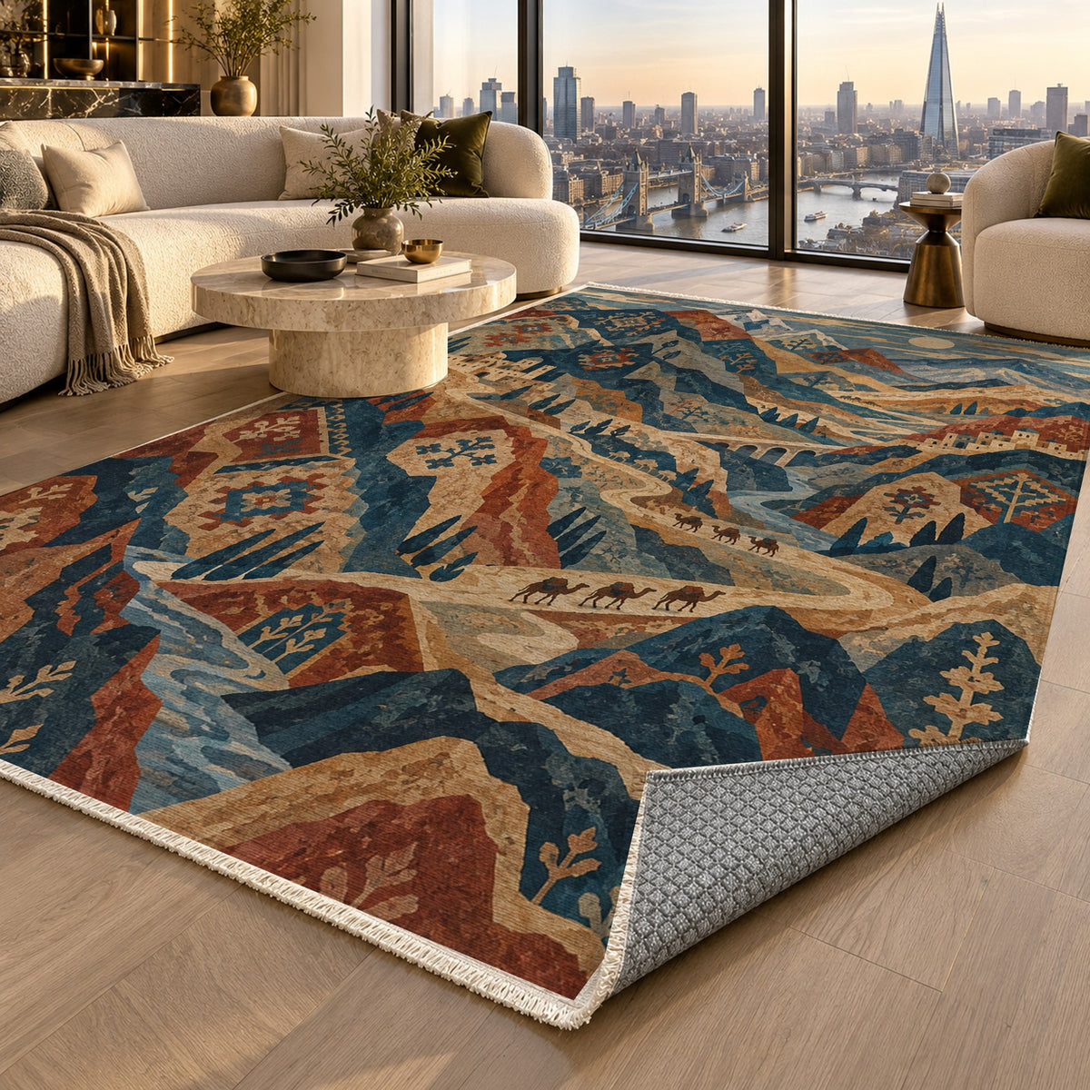 Mountain Passage Ethnic Washable Rug — london luxury living