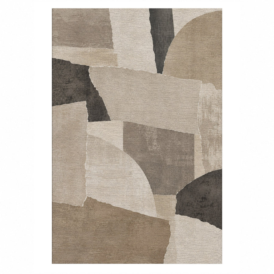 Paper Collage Washable Rug