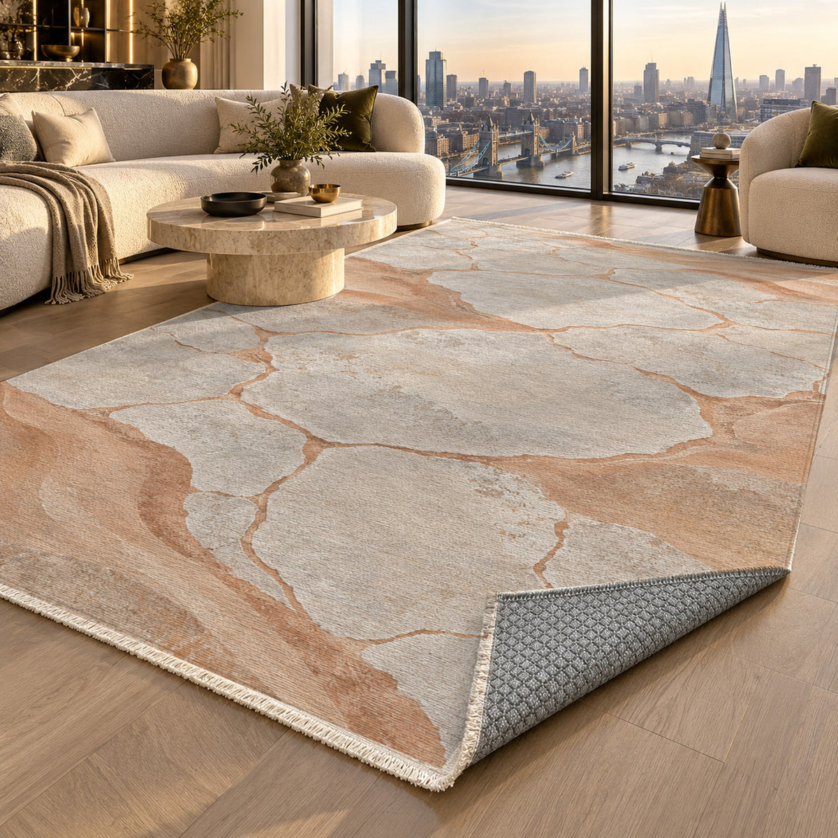 Salt Flats Modern Washable Rug — london luxury living