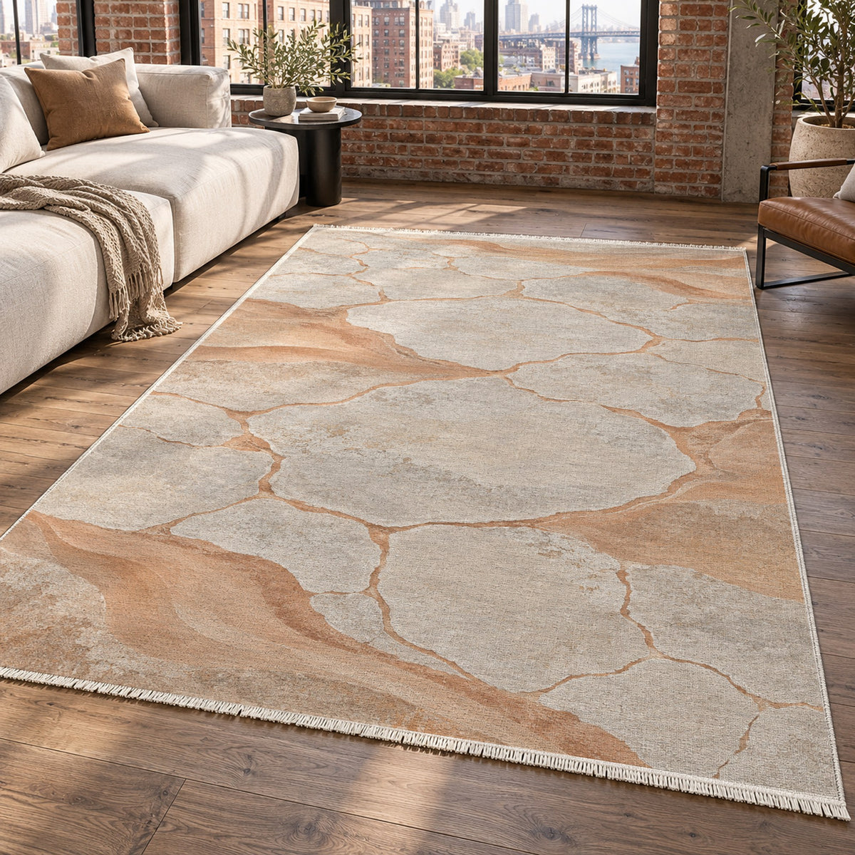 Salt Flats Modern Washable Rug — new york living