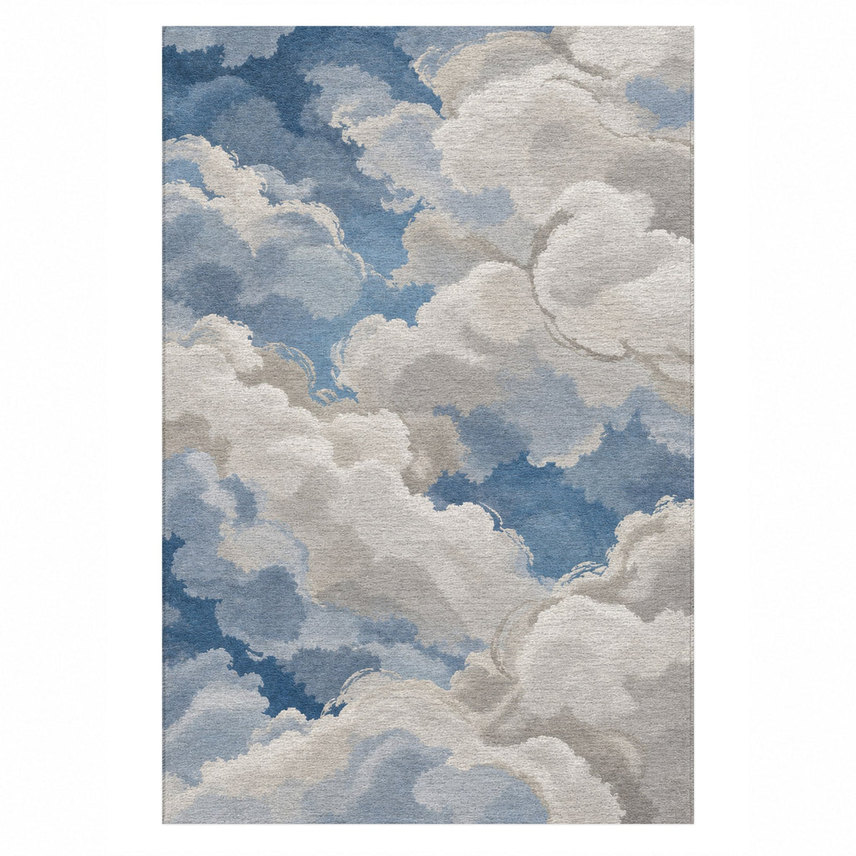 Sky Cloud Cloudy Day Abstract Washable Rug — top view