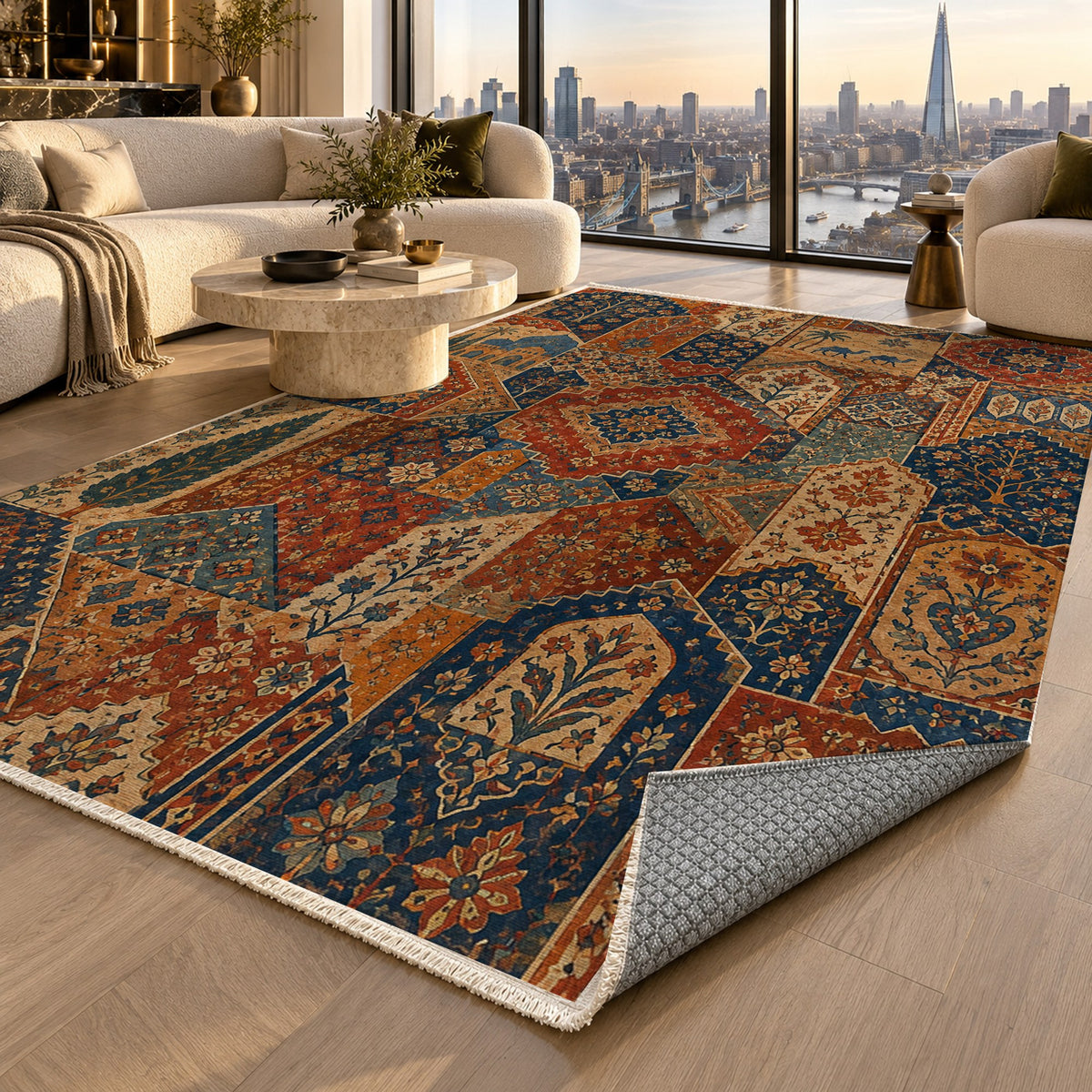 Spice Market Ethnic Washable Rug — london luxury living