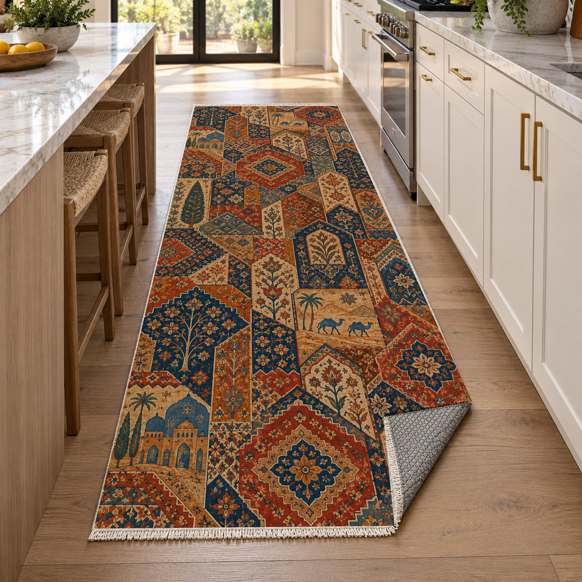 Spice Market Ethnic Washable Rug — new york kitchen runner