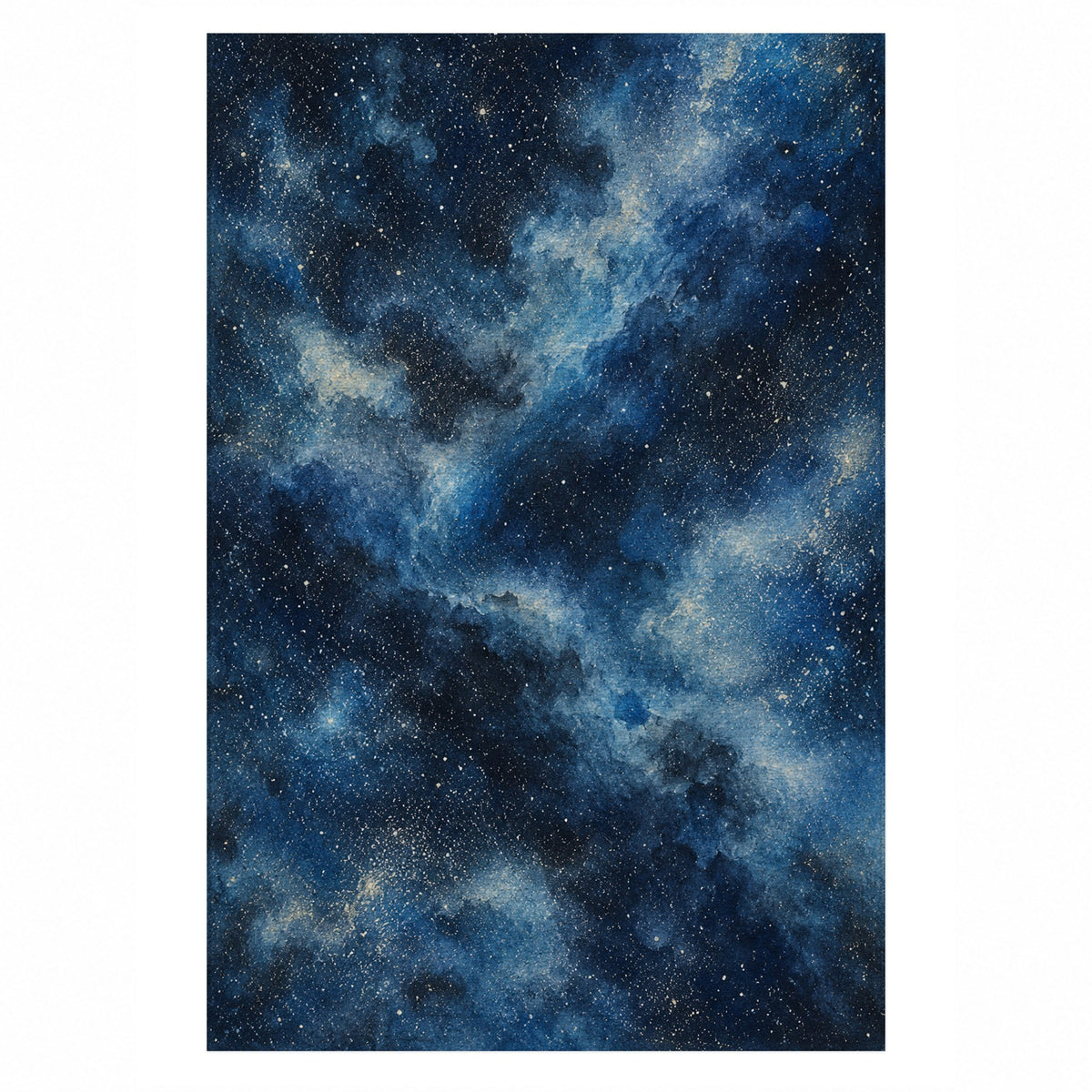 Stellar Dust Abstract Washable Rug — top view