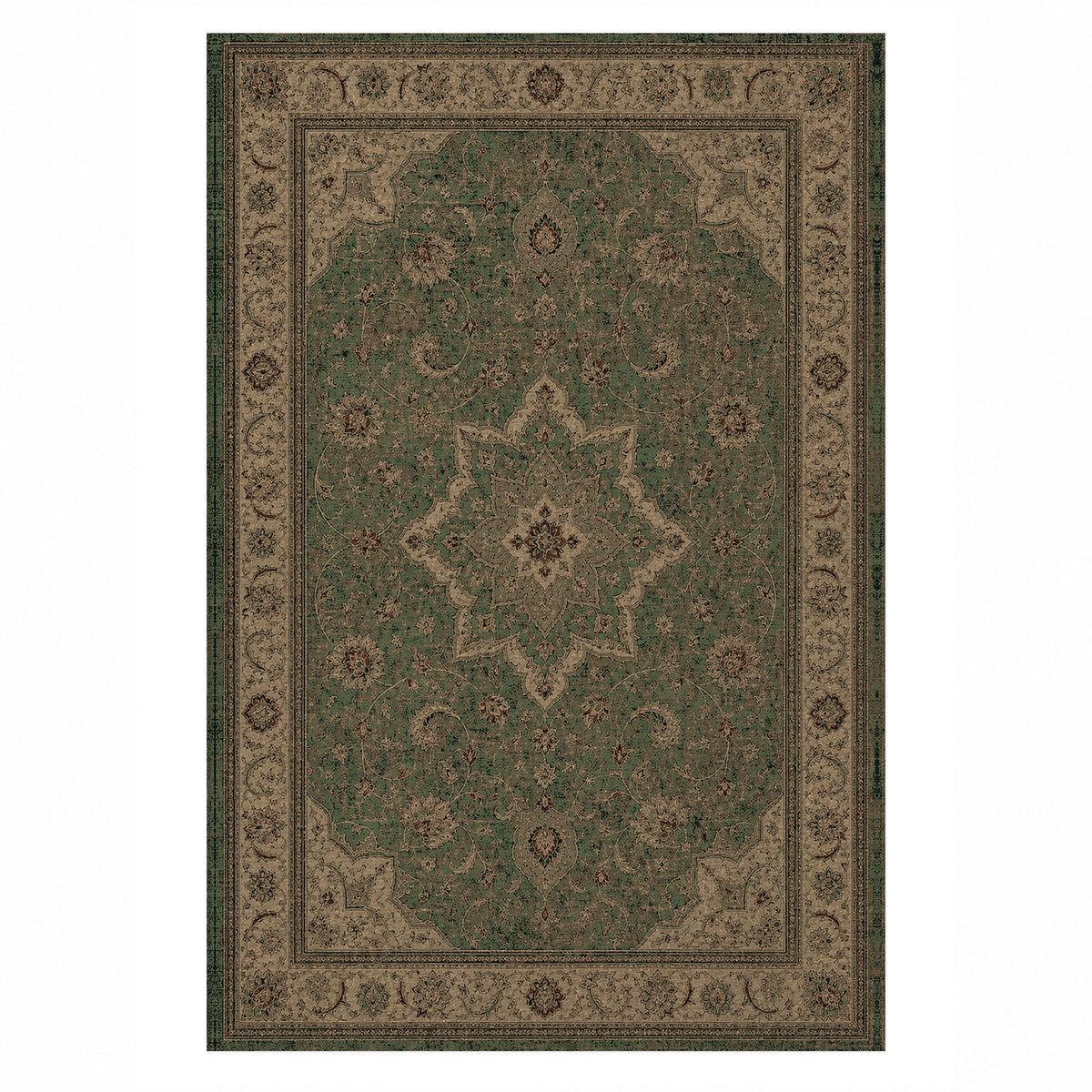 Tabriz Forest Classic Washable Rug — top view