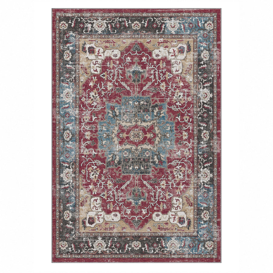 Tabriz Medallion Washable Rug — Colour Edit 1