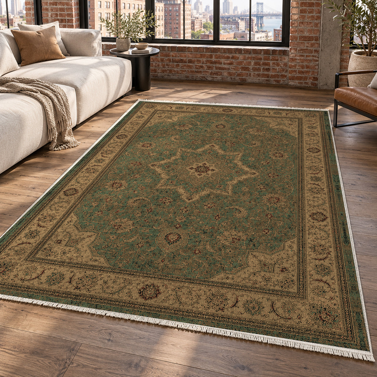 Tabriz Sage Classic Washable Rug — new york living