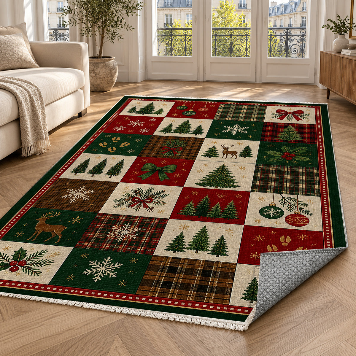 Tree Farm Evergreen Washable Rug — paris living