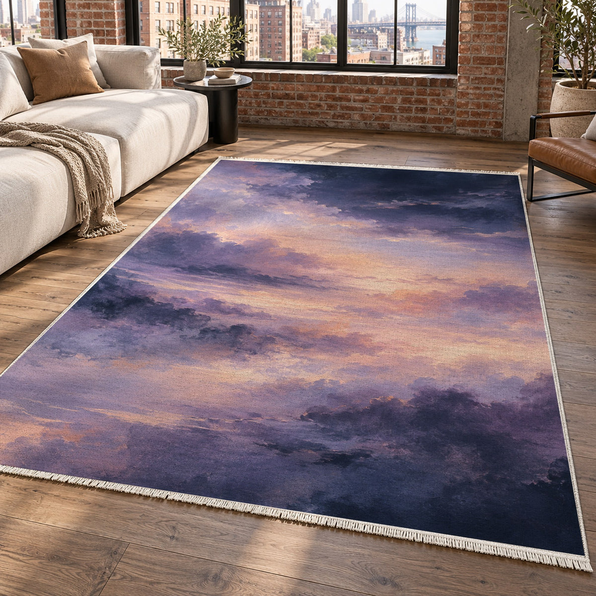 Twilight Veil Abstract Washable Rug — new york living