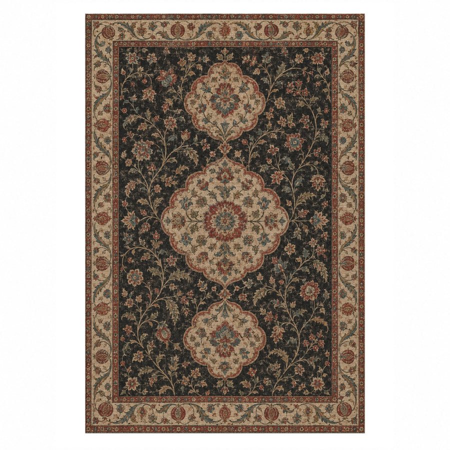 Vintage Bloom Washable Rug