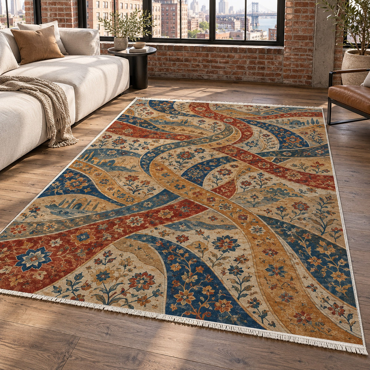 Woven Routes Ethnic Washable Rug — new york living