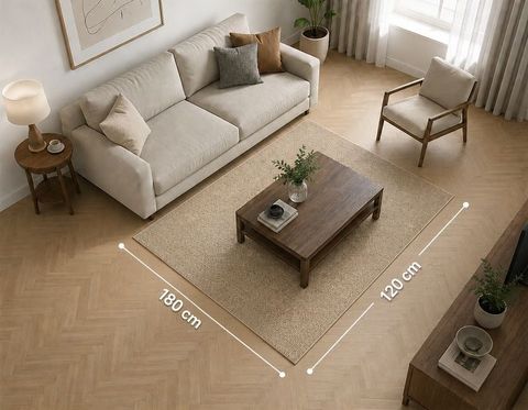 120 × 180 cm rug — Ideal for small living rooms