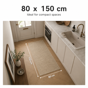 80 × 150 cm rug size shown in a room